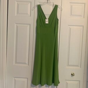 J. Crew Sophia Silk Tricotine Dress Green Size 2